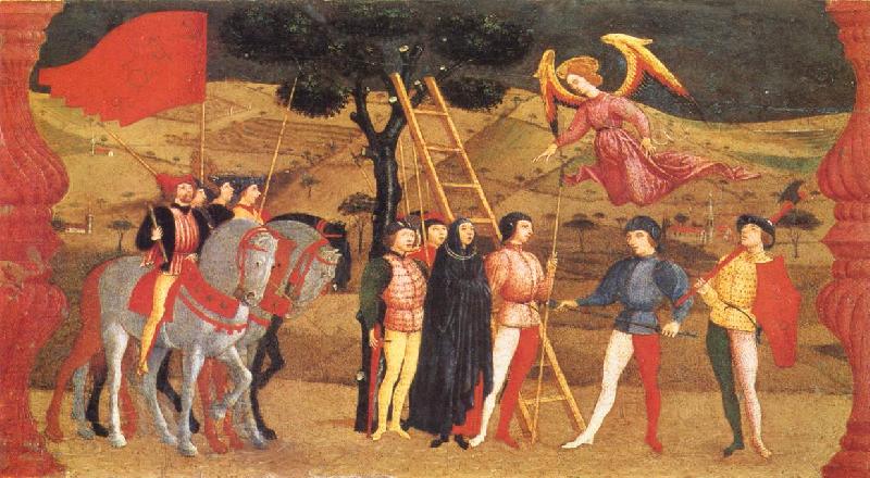 UCCELLO, Paolo Miracle of the Desecrated Host (Scene 4) aet Germany oil painting art